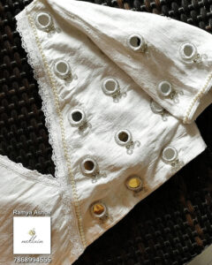 V Neck bridal blouse design