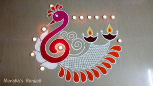 Swan Rangoli Design