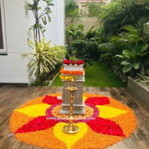 Floral Mandala Rangoli Design