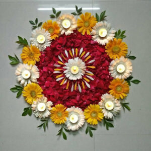 Floral rangoli design