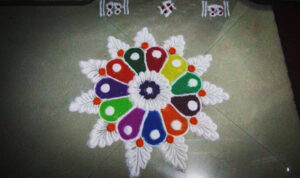 Colorful Flower Rangoli Designs