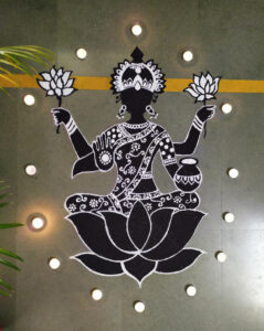 Goddess Lakshmi Rangoli Design