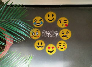 Emoji Rangoli Design