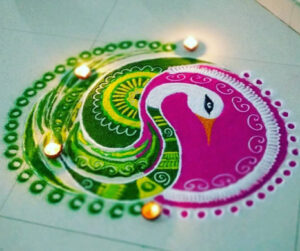 Swan Rangoli Design
