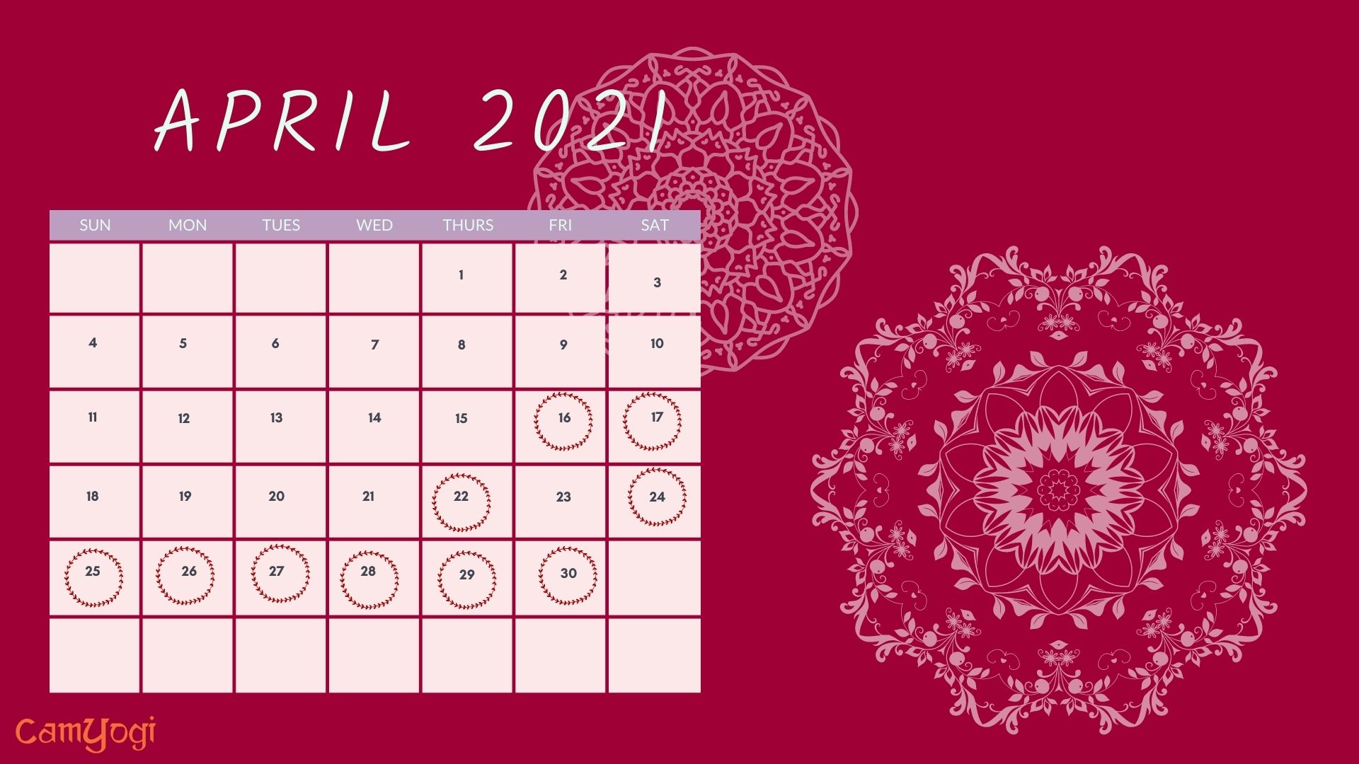marriage dates in 2021- April