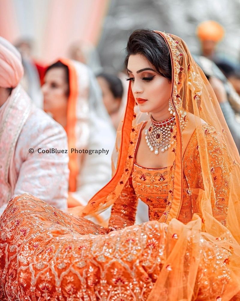 Orange Bridal Dupatta