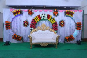  low cost simple wedding stage decoration