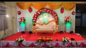 low-cost simple wedding stage decoration