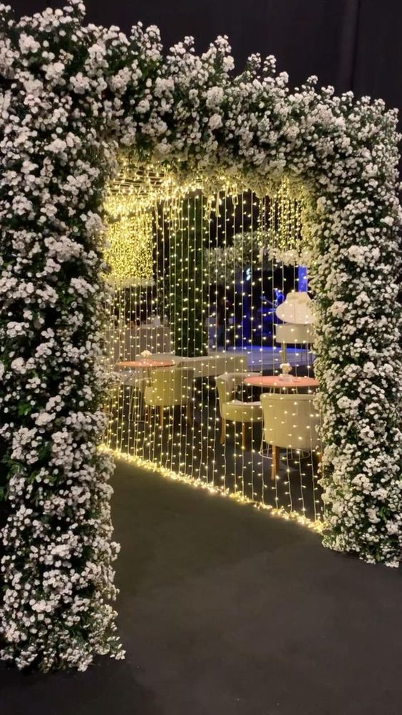 Surreal White DIY Wedding Entrance Decorations