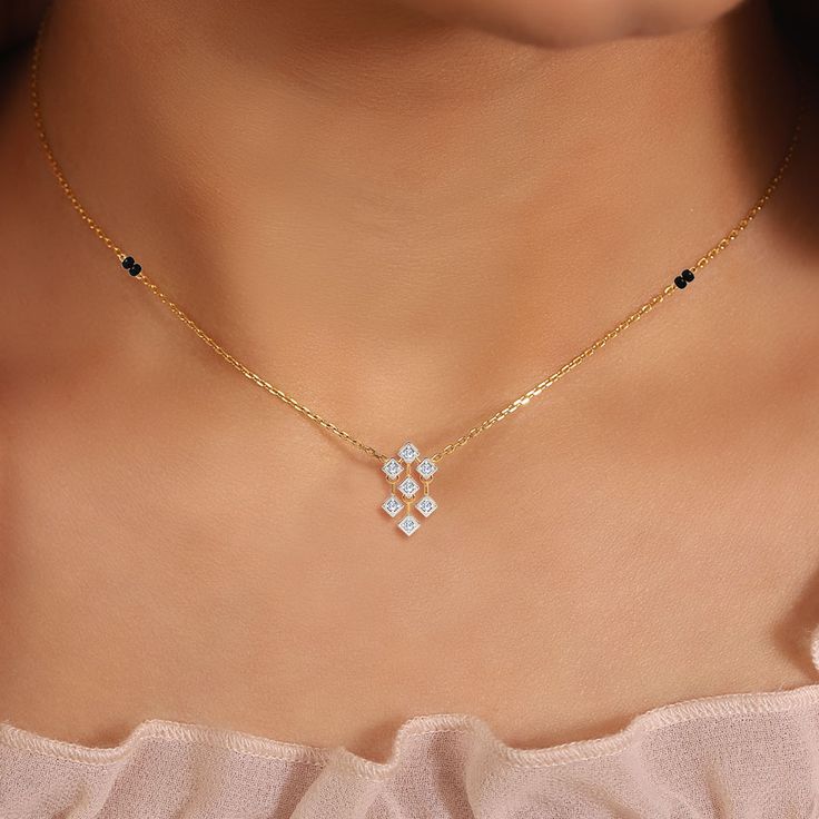 The Single Diamond Mangalsutra Design 