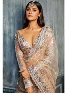 Off-Shoulder Fashion with Bridal Sarees