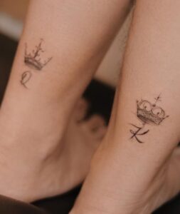 King and Queen Couple Tattoo Design