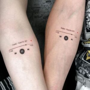 Music Playlist Cool Couple Inking